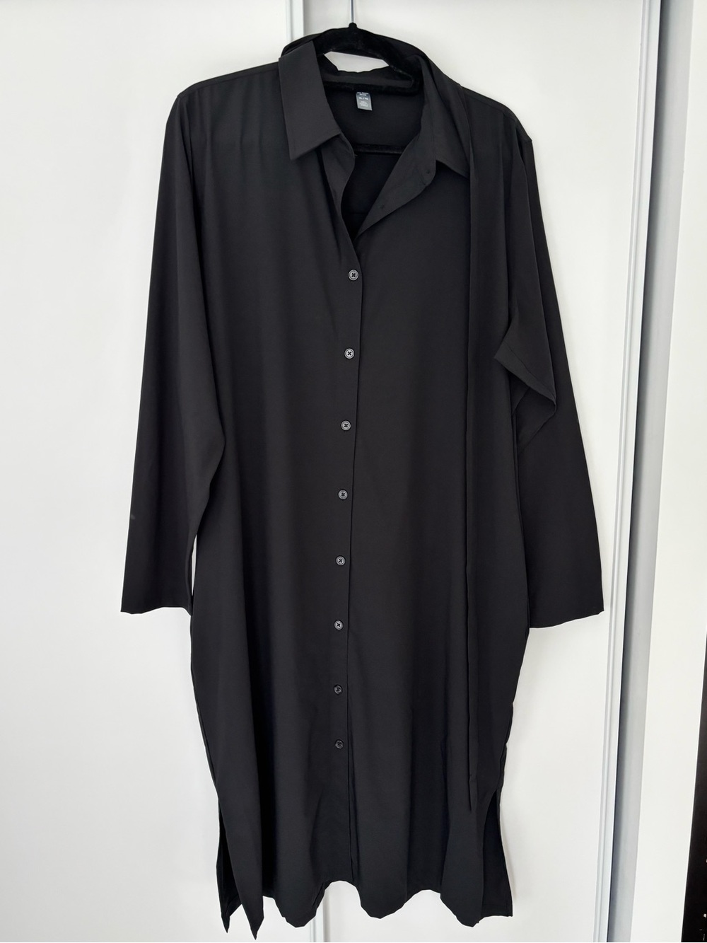 Women’s Black Button-Up Shirt Dress